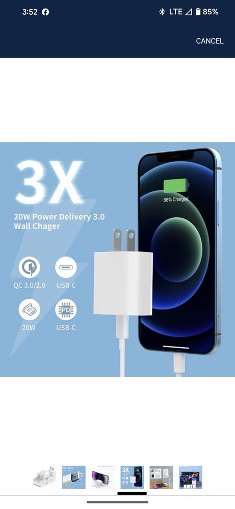 4Pack USB C Charger Block 20W