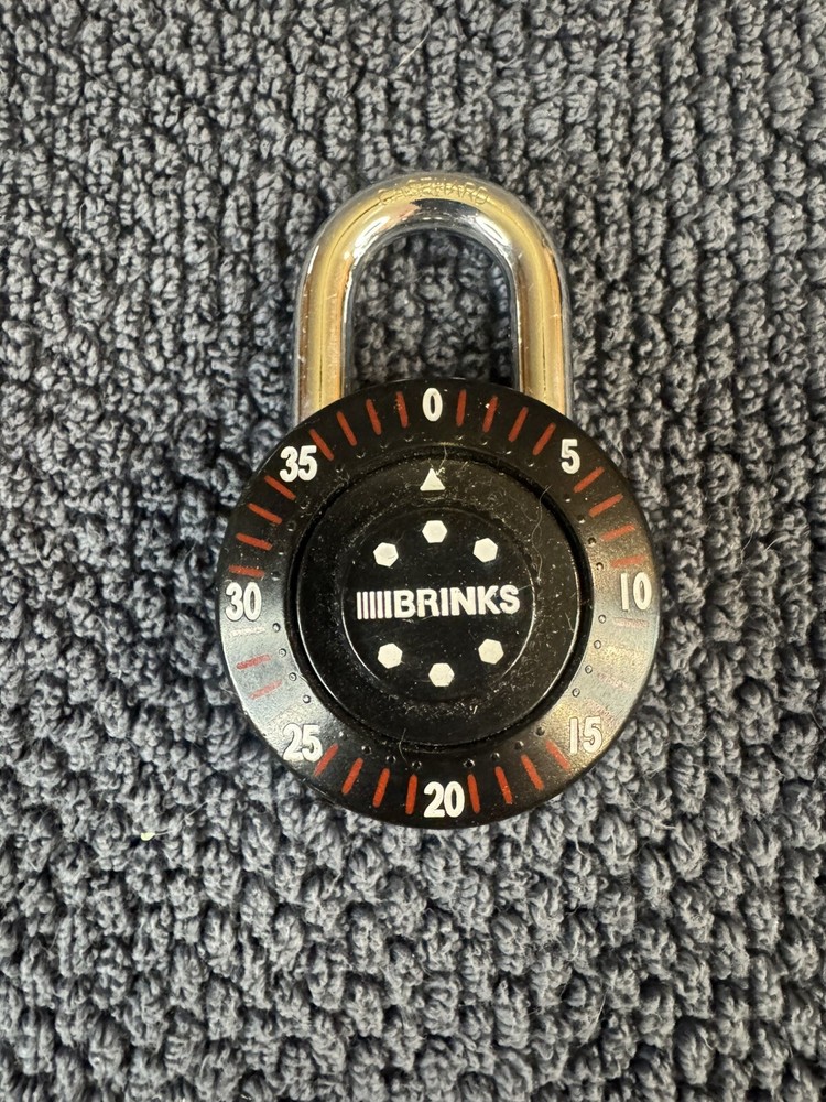 Brinks 172-49006 Dial Combination Padlock, 48mm black dial