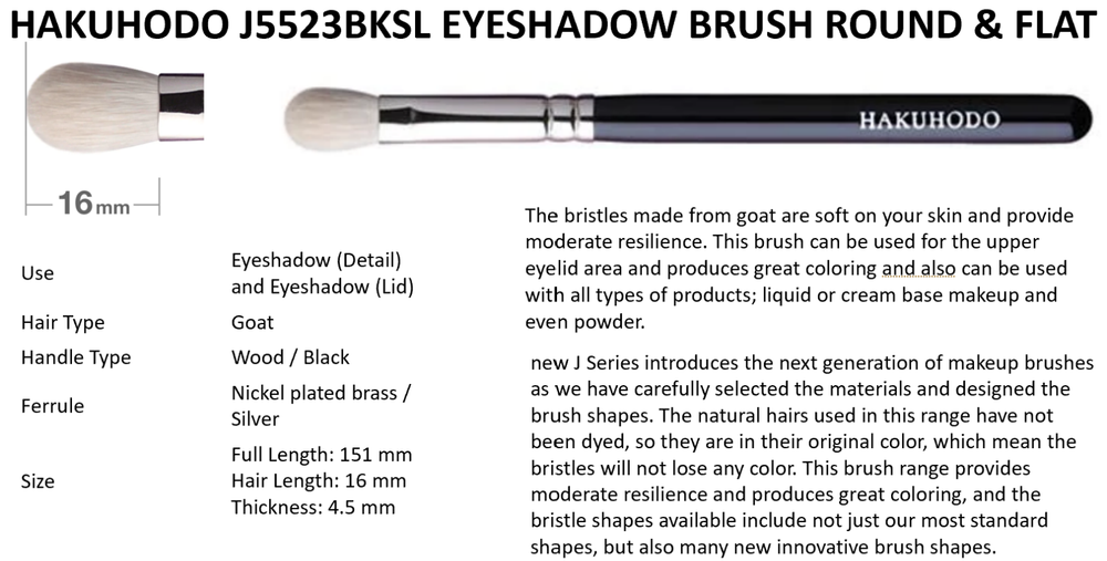 Hakuhodo 11 PCS Hand Crafted Makeup Eye Shadow Brushes