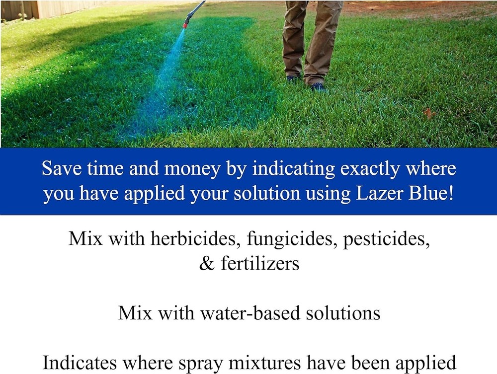 Lazer Blue Concentrated Spray Pattern Indicator - 1 Gallon 128 Ounces - Perfe...