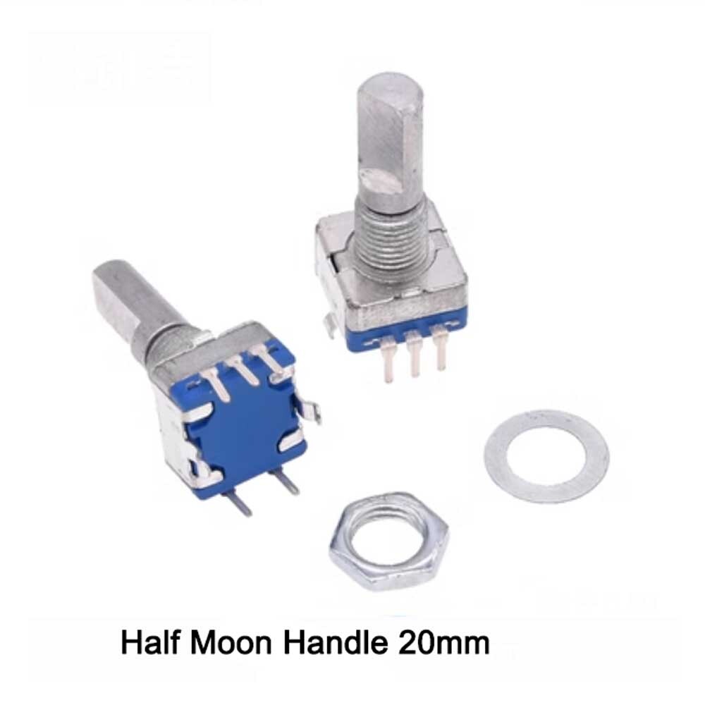 LOT Rotary Encoder Switch EC11 Audio digital potentiometer 20mm Half-Moon Shaft