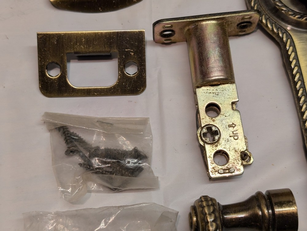 WI Barn NIB Solid Antique Brass Mortise Lock Set Narrow Backset Locks Entry