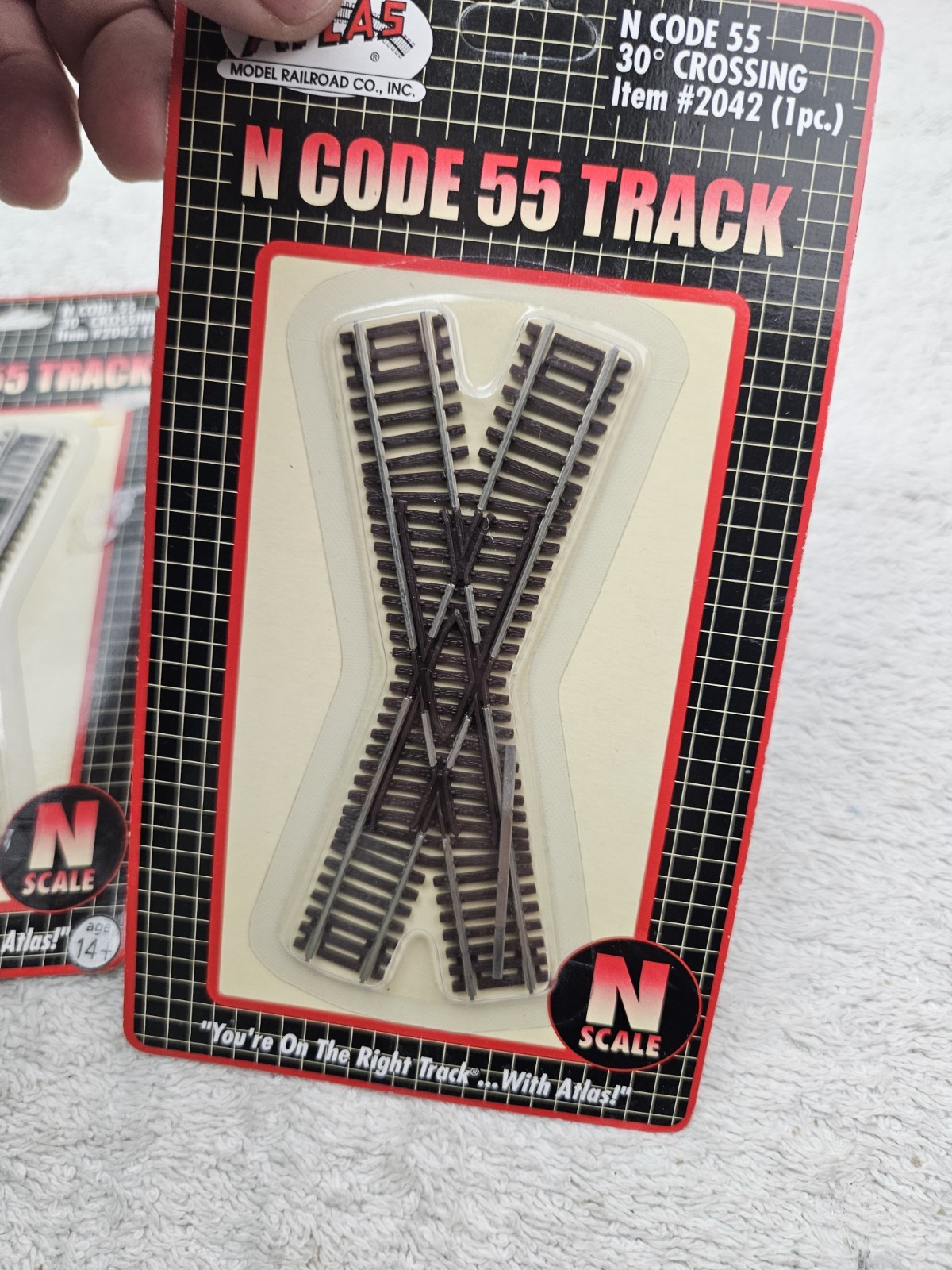ATLAS N CODE 55 TRACK 30 DEGREE CROSSING #2042 LOT OF 2 N SCALE NOS