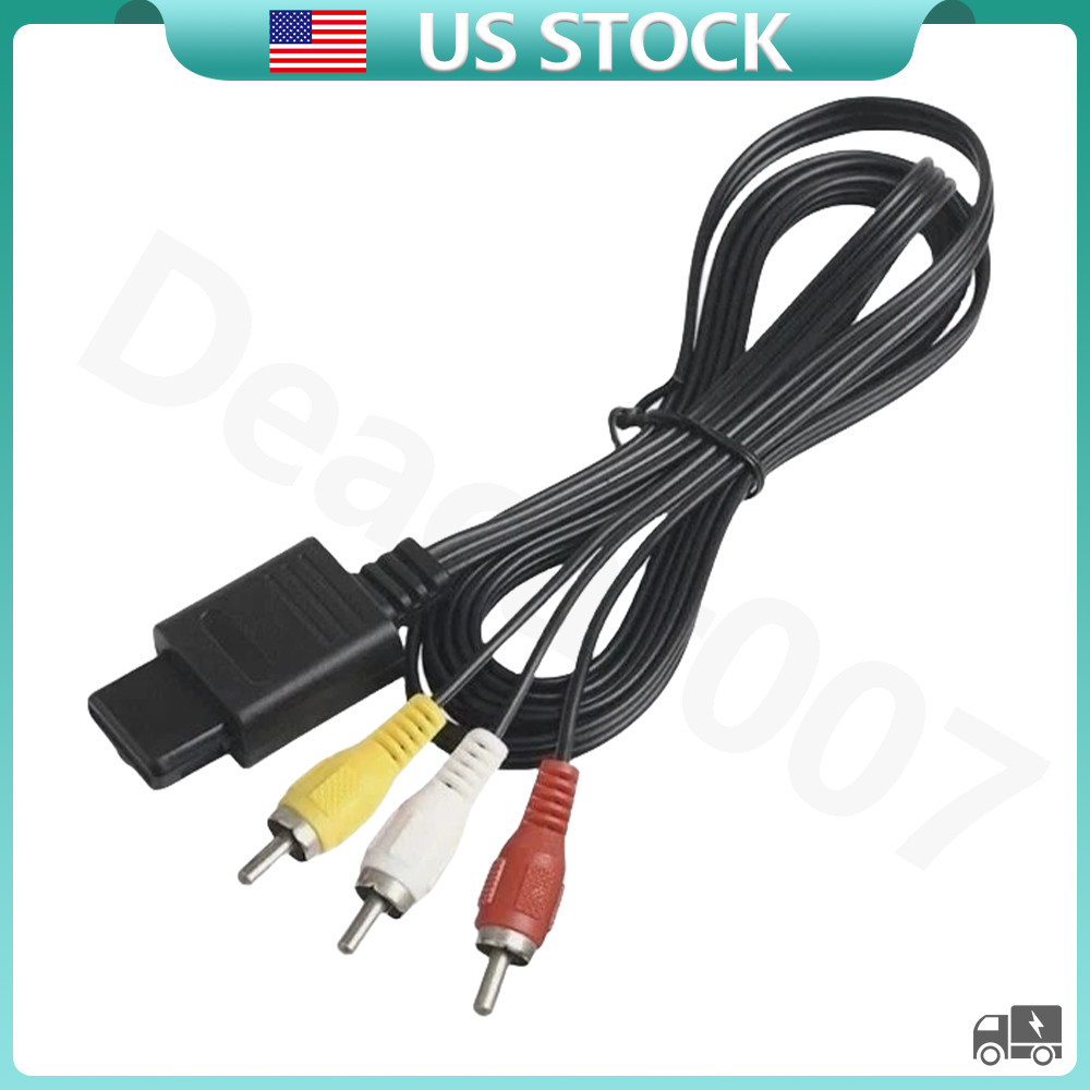 AV TV Audio Video Stereo Cable Cord For Nintendo 64 N64 SNES Gamecube 6FT