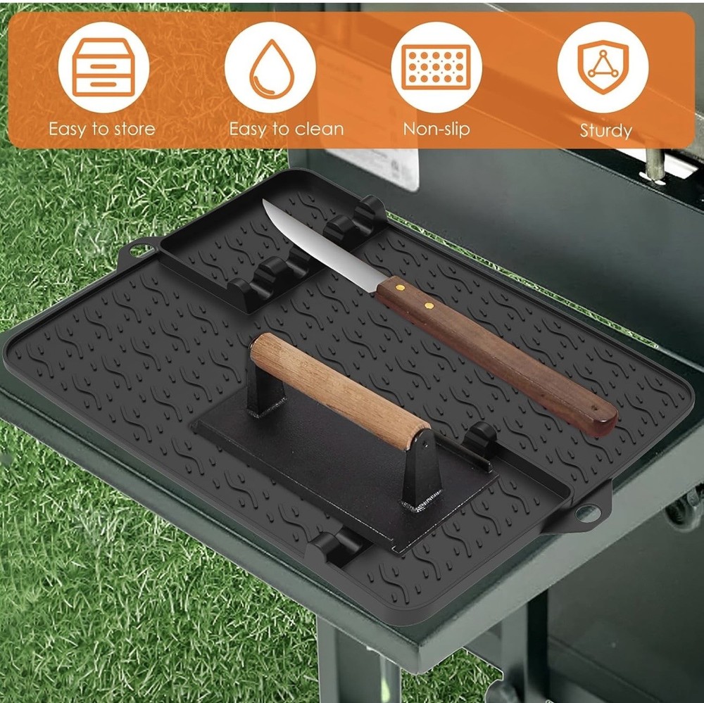 Silicone Griddle Tool Mat for Blackstone & Traeger – Heat-Resistant