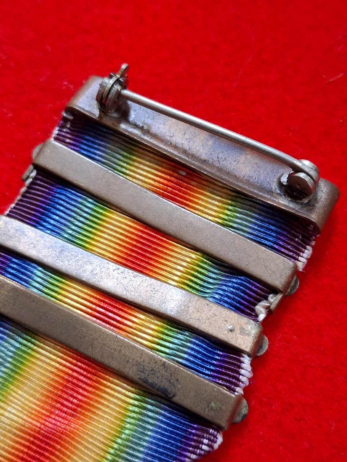 Original WW1 US Victory Medal 3 Clasps St. Mihiel Meuse-Argonne WWI Army 1918