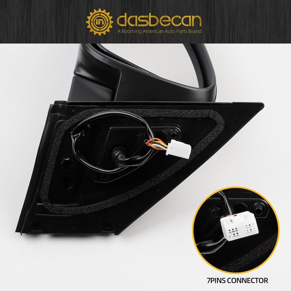 Left Driver Side Door Mirror Assembly Compatible Side, Black
