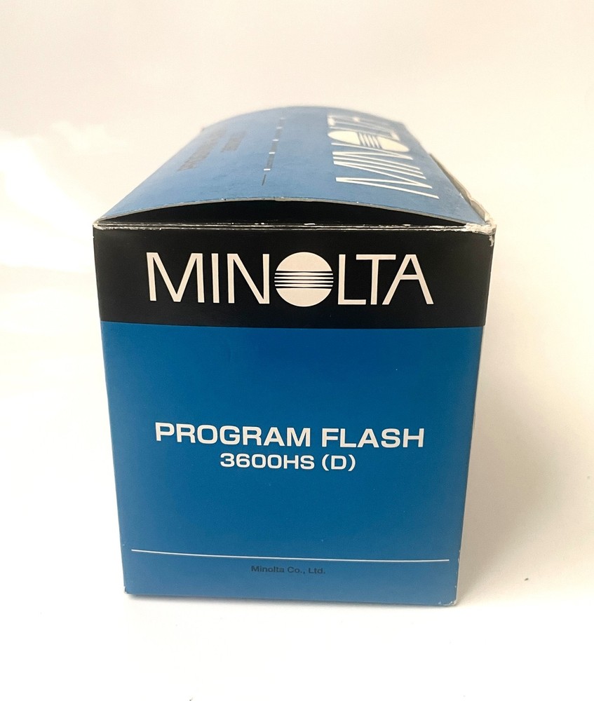 Minolta Program Flash 3600HS (D) Shoe Mount Camera Flash with Box, Case, Manual