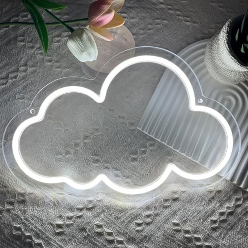 Cloud Neon Sign Cute White Clouds LED Light Sign for Cloud 2-White