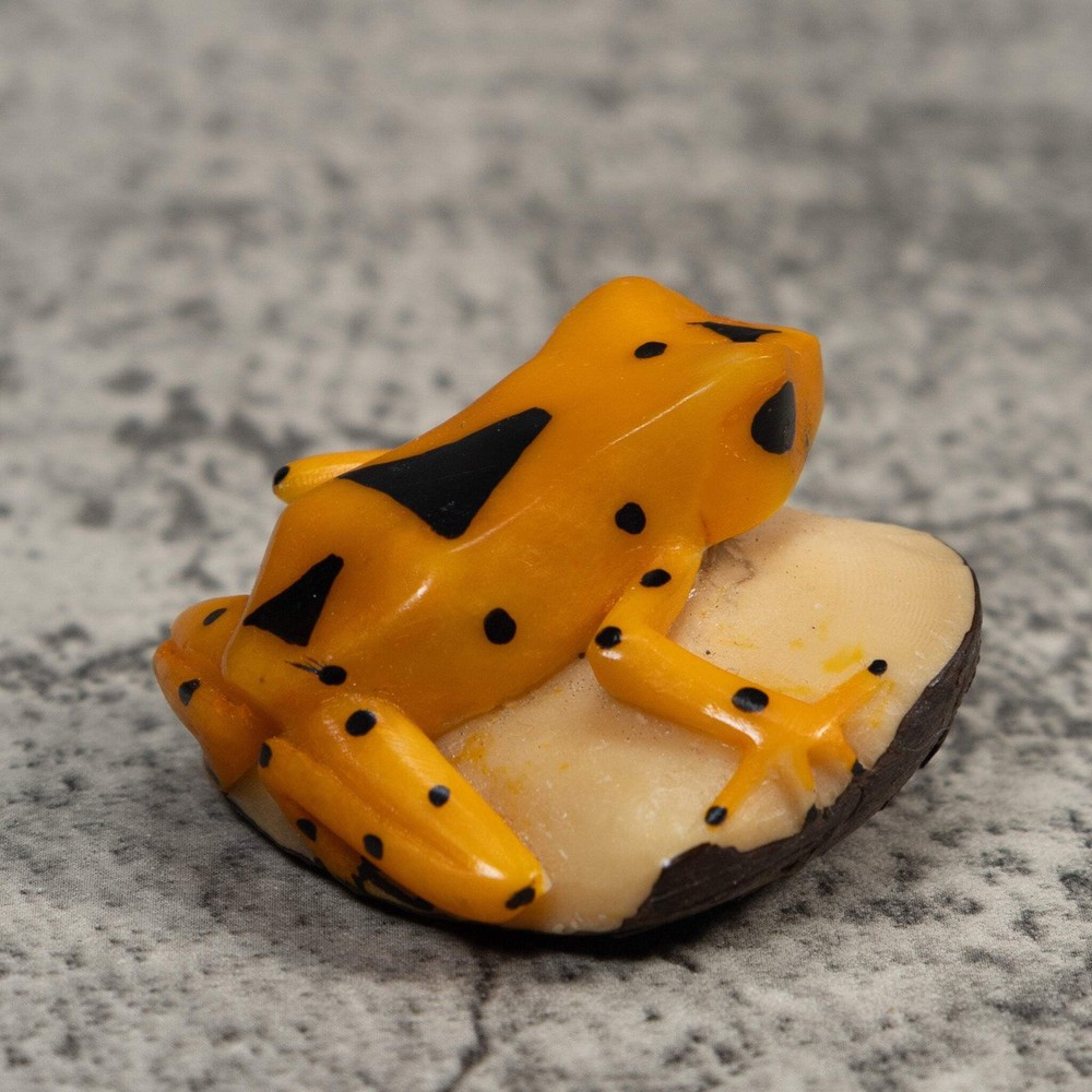 Golden Frog Tagua Carving