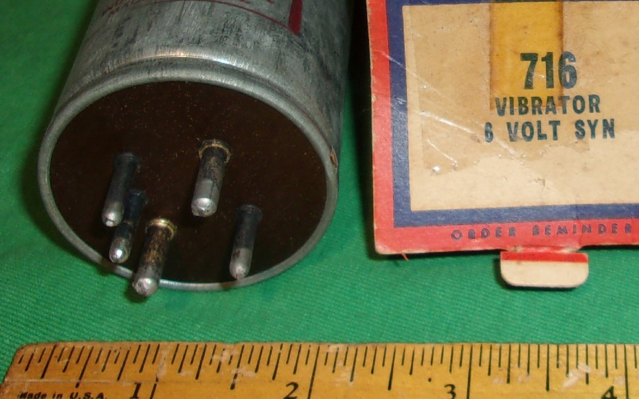 NOS Mallory 6 Volt Vibrator No. 716 (6-Volt Syn) 5-Pin for 1948 Delco 980762