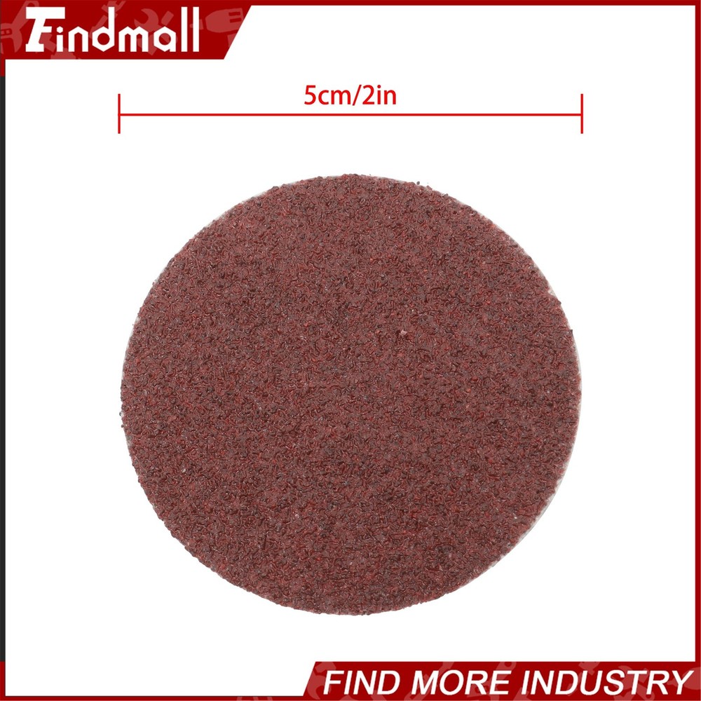 Findmall 150 Pieces 2 Inch Medium Sanding Discs 80 Grit Roll Lock Discs