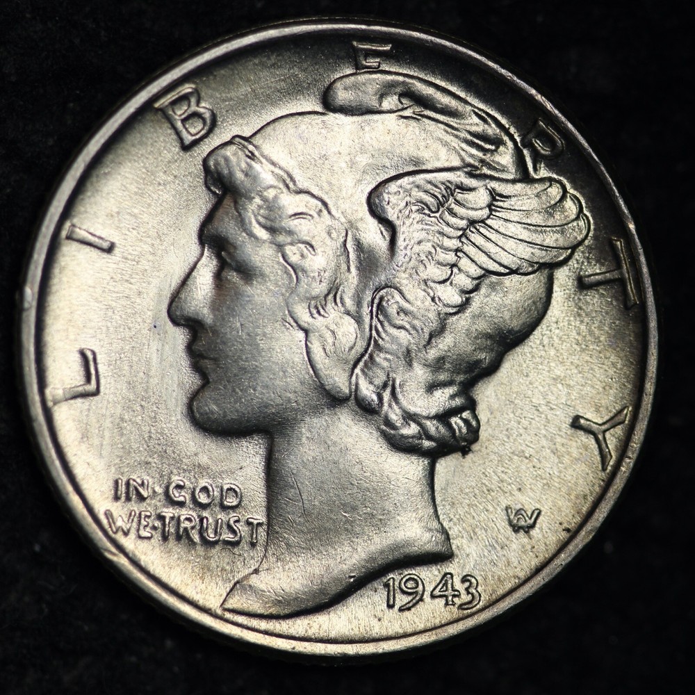 1943 Mercury Silver Dime GEM BU *UNCIRCULATED* MS FREE SHIPPING E271 AE