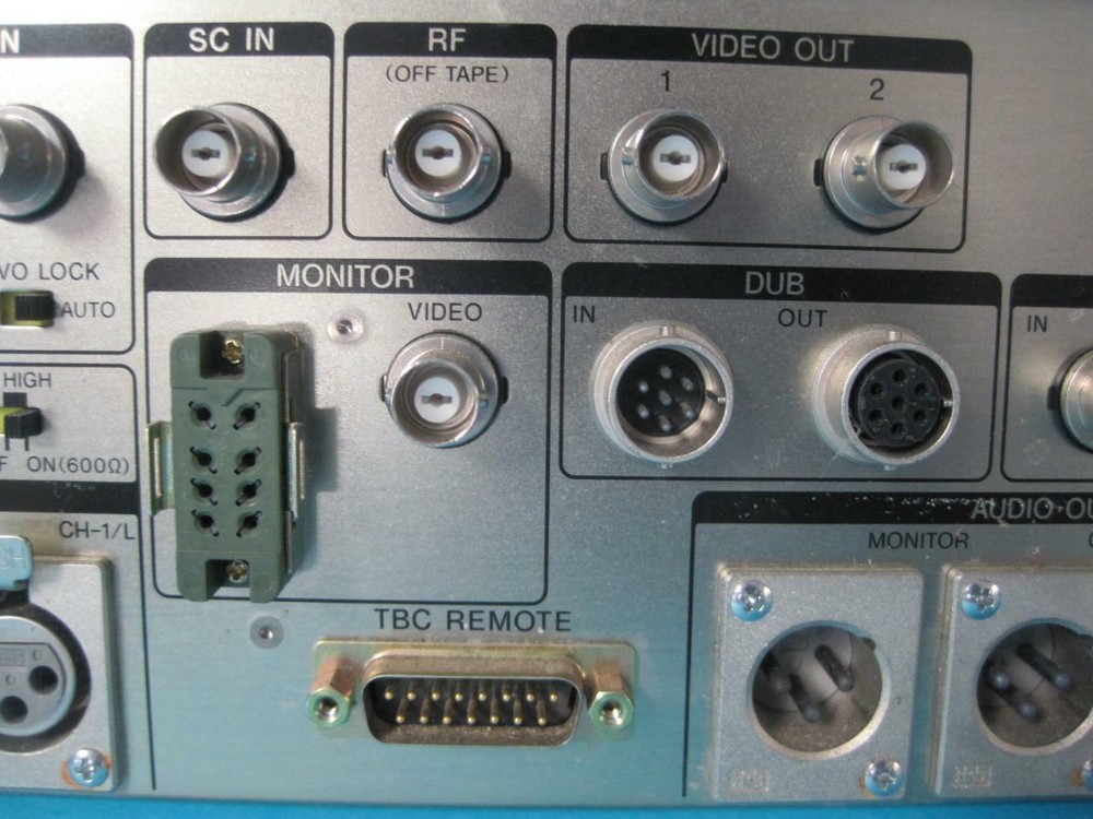 REPLACEMENT BACK PANEL AUDIO VIDEO MIC FOR SONY BVU-950 VIDEO CASSETTE RECORDER