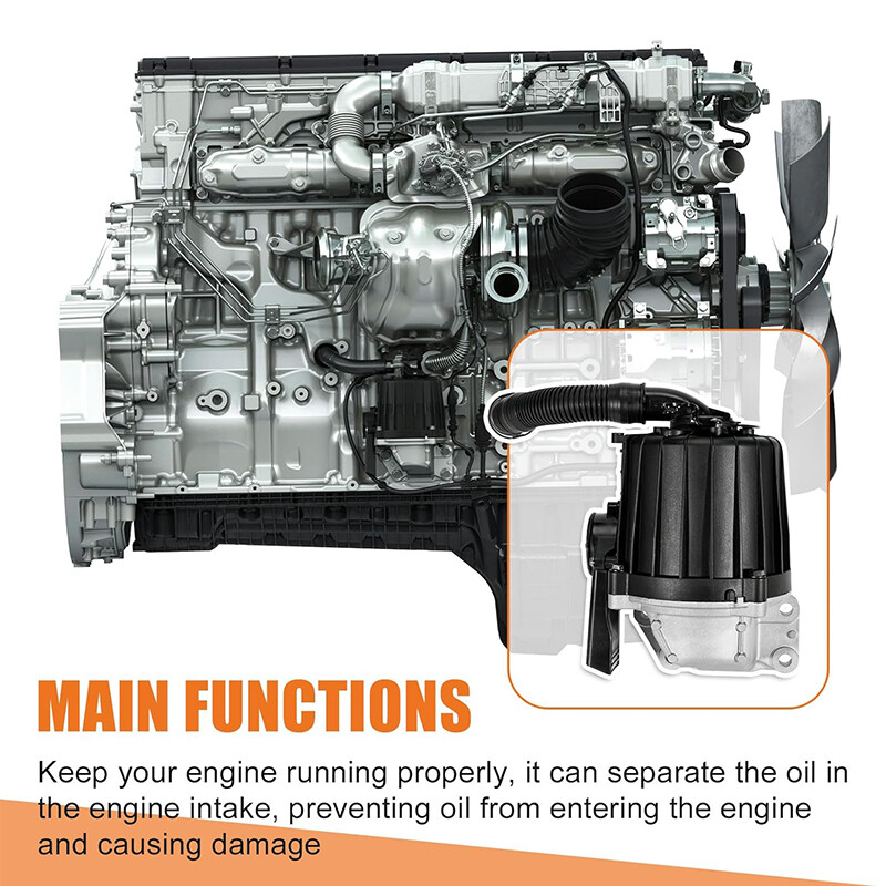 Crankcase Breather Oil Separator For Freightliner Mack MP8 Detroit DD15 DD13
