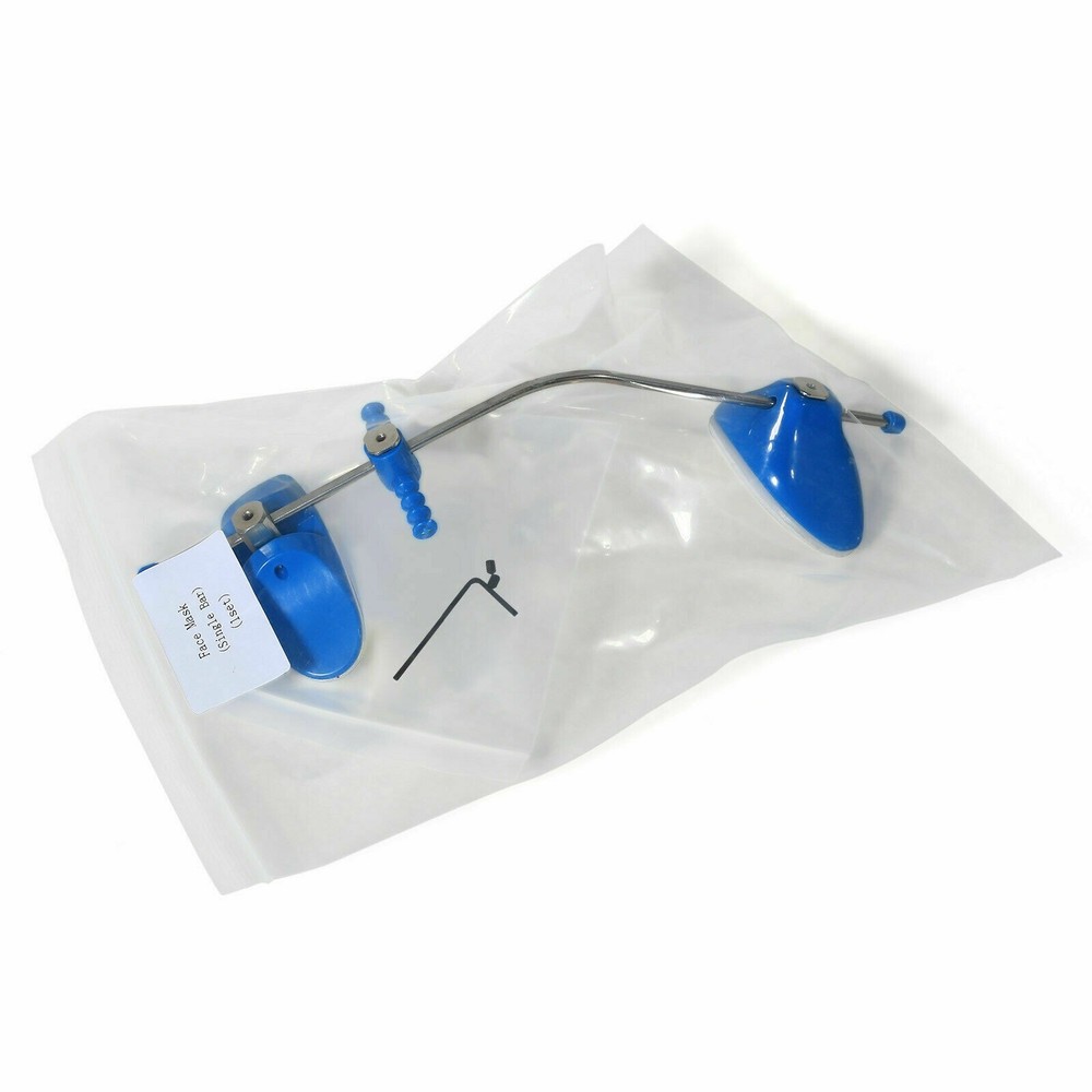 2x Dental Orthodontic Forward Reverse Pull Headgear Facemask Adjustable Red Blue