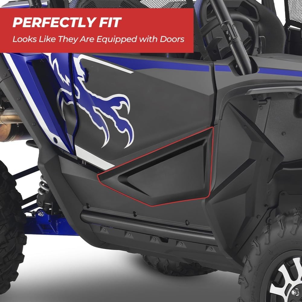 KEMIMOTO UTV Front Lower Doors, Doors with Built in Frame, Block Dust &...