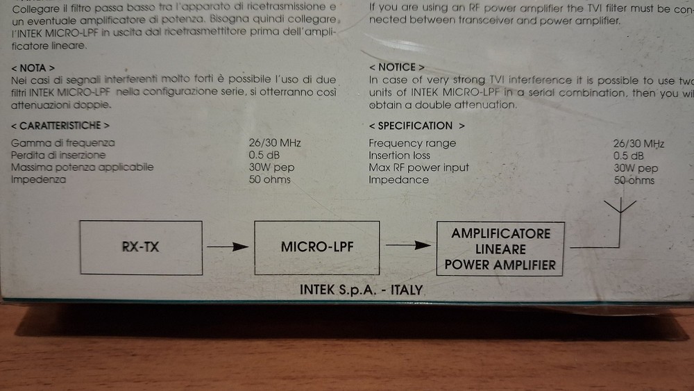 CB RADIO LOW PASS FILTER INTEK