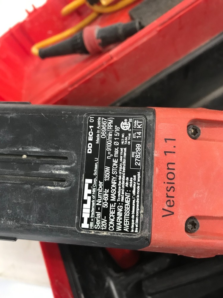 Hilti DD EC-1 DIAMOND CORE DRILL DRILLING MACHINE KIT W/ CASE