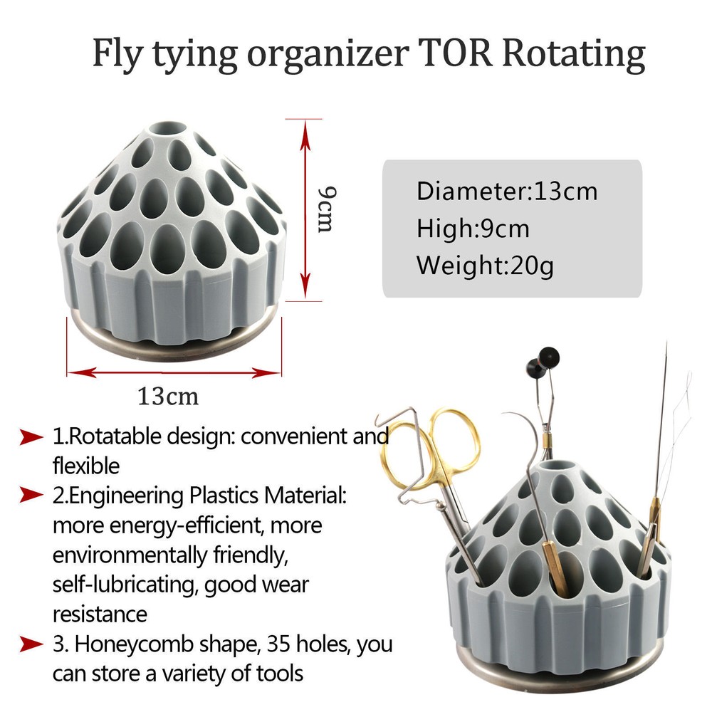 Maxcatch Fly Tying Tool Organizer/Station/Bar Tool Post Caddy Rotating DIY