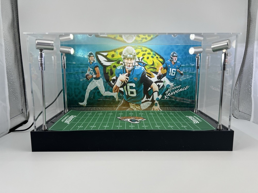 Trevor Lawrence - Jaguars - Custom 2 Mini Helmet Display Case W/ LED Lights