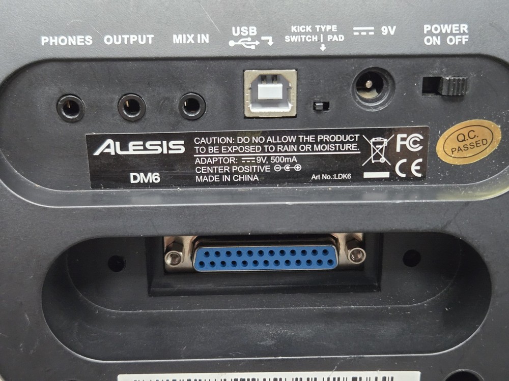 Alesis DM6 Electronic Drum Module Brain With Power Supply