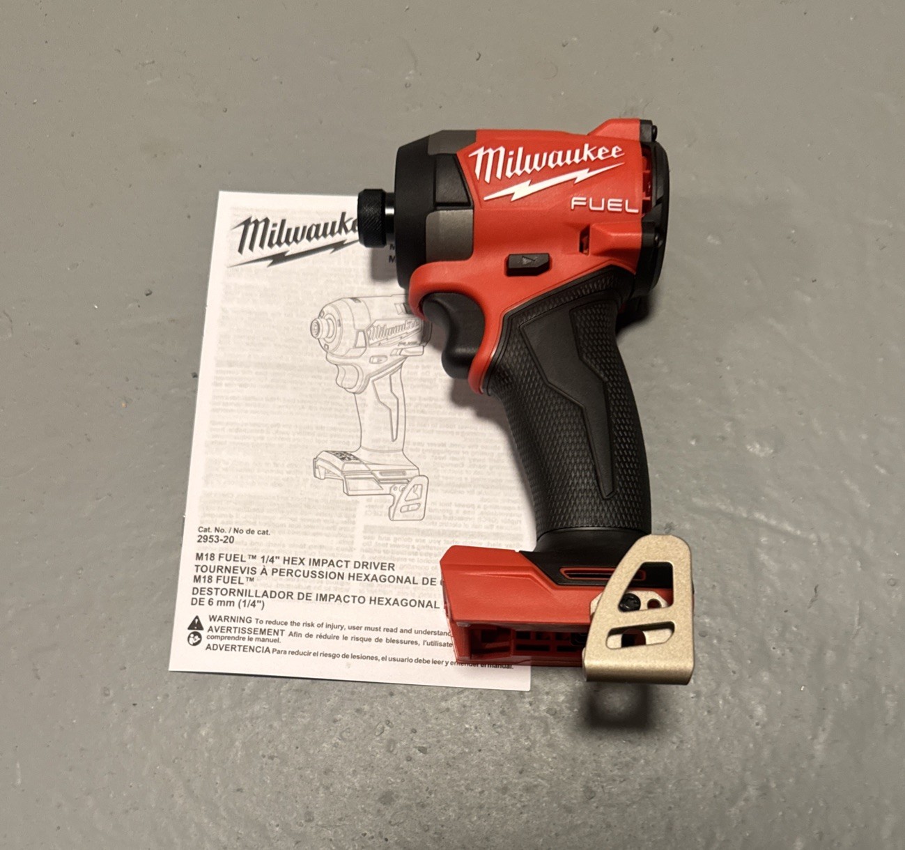 Milwaukee M18 Fuel 2953-20 Brushless Cordless 1/4" Hex Impact Driver Tool Only