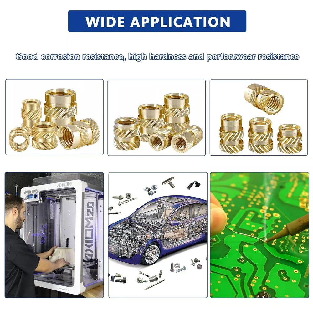 380Pcs Threaded Inserts Assortment Kit M2 M2.5 M3 M4 M5 for 3D Printing Compone