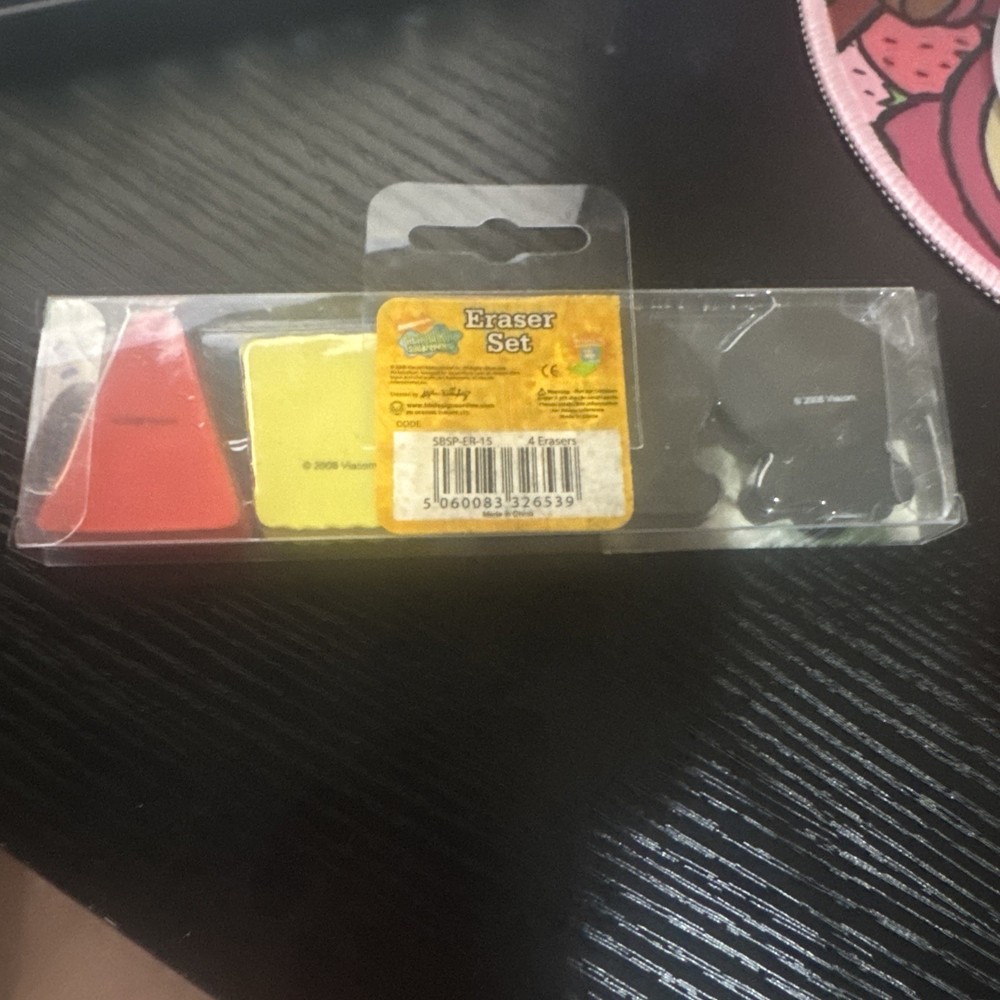 Nickelodeon - SpongeBob SquarePants - Eraser Set - BNIP (2008)
