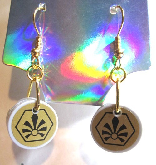 LEGO Loop 2x2 Round Tile Earrings - Flower Pattern - (2 Pieces)