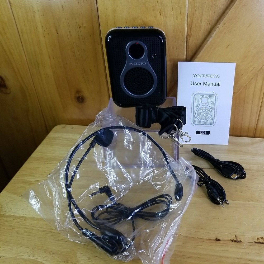 Voice Amplifier Portable with Wired Headset Microphone Speaker, Rechargeable