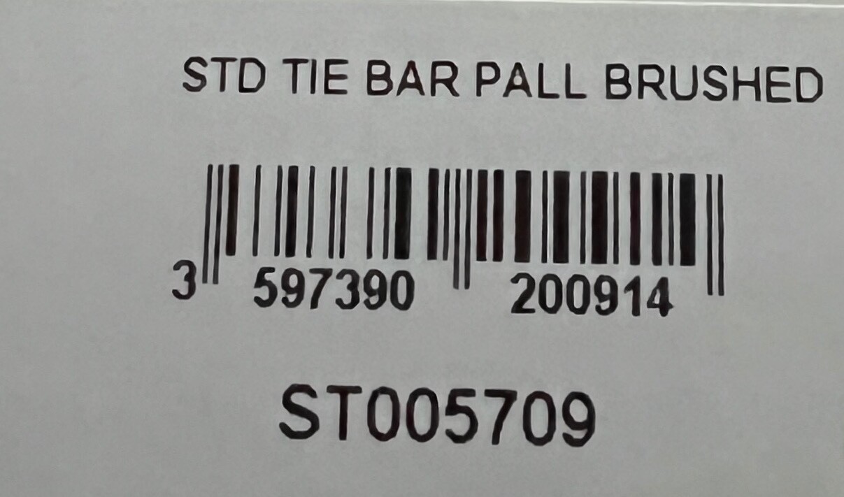 S.T. Dupont Brushed Palladium Tie Bar / Clip Engraved Logo 005709 New In Box