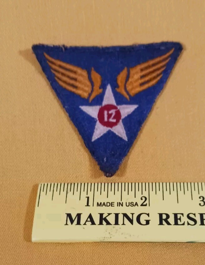 Vintage WWll Original12th USAAF Felt Patch