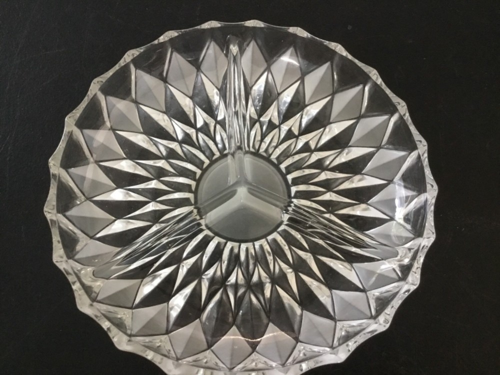 Glass 3 Divided Section Dish