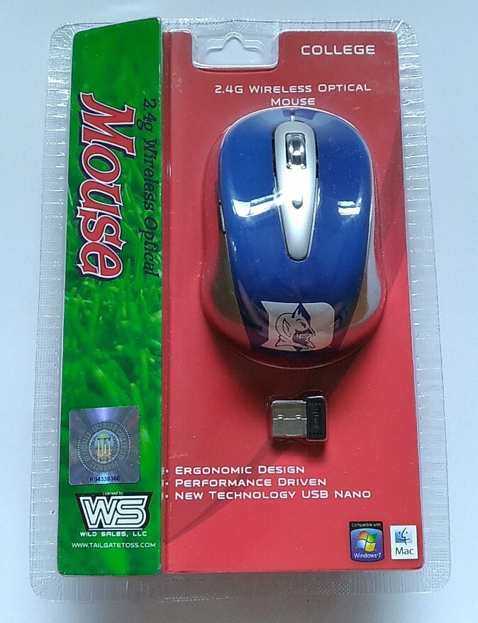 Duke University Wireless Optical Mouse 2.4G Windows / Mac College NCAA