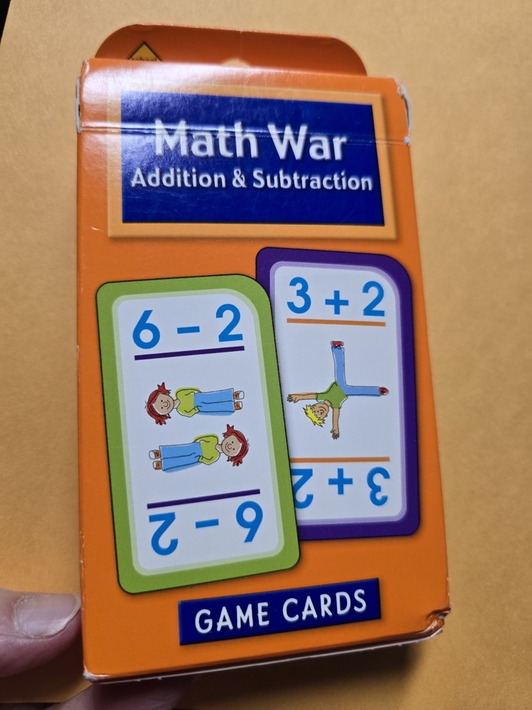 Math War Addition & Subtraction Flash Game Cards  Sealed.   T124