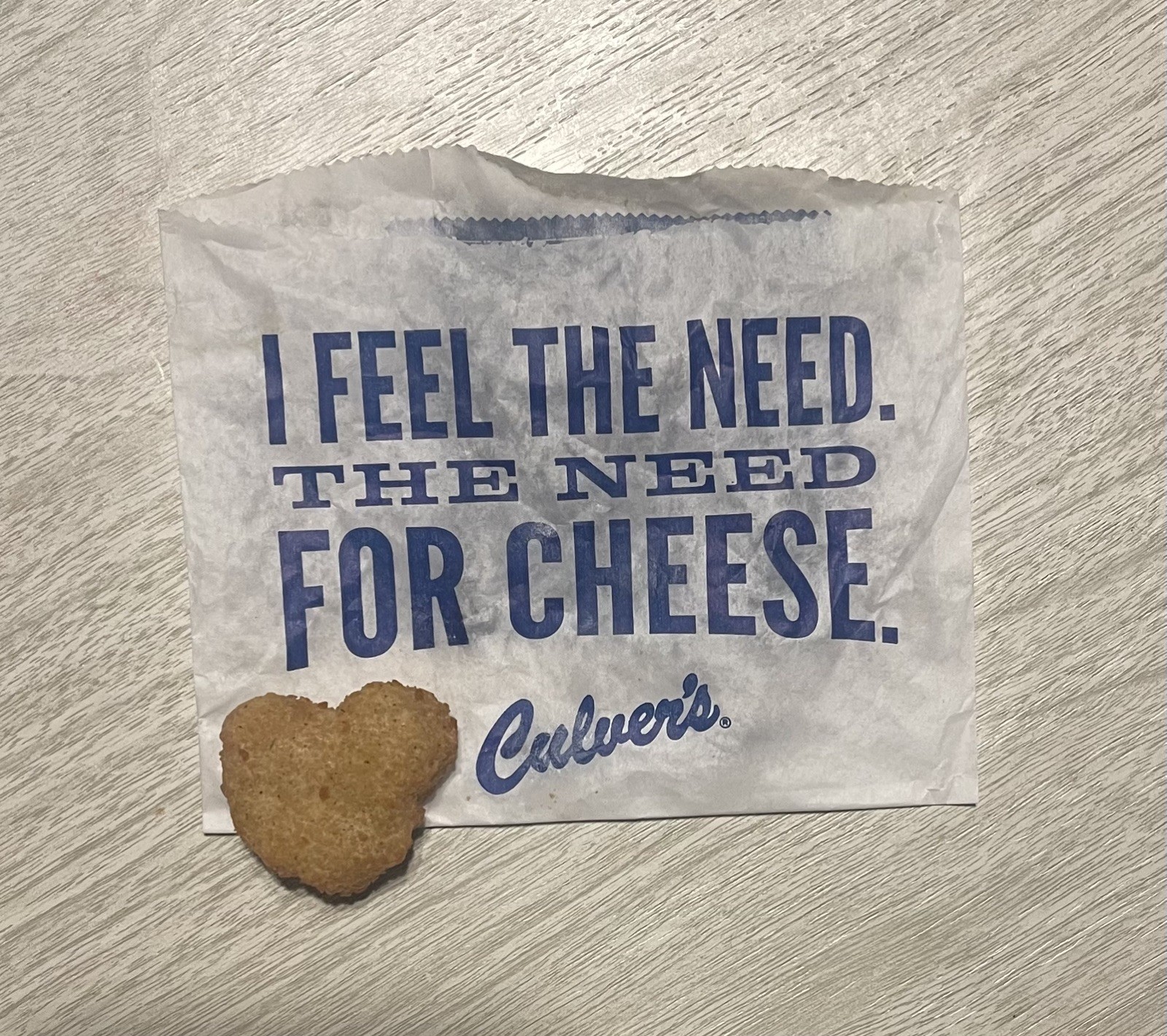 Culver’s Heart Shaped Cheese Curd