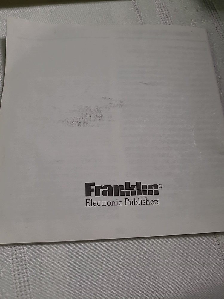 Vtg. Franklin Bookman Computer Spelling Ace (Bin C)