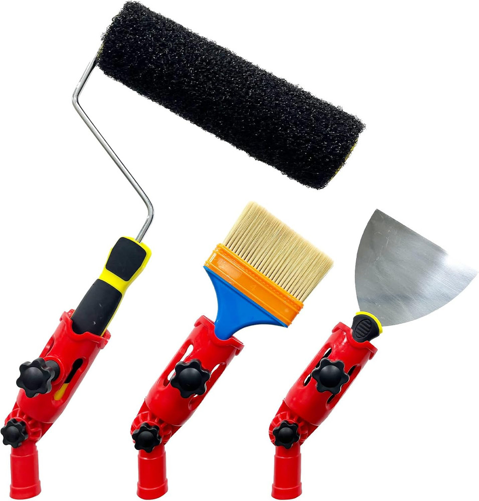 Multi-Angle Paint Brush Extender, Extension Pole Attachment Holder for Paint Bru