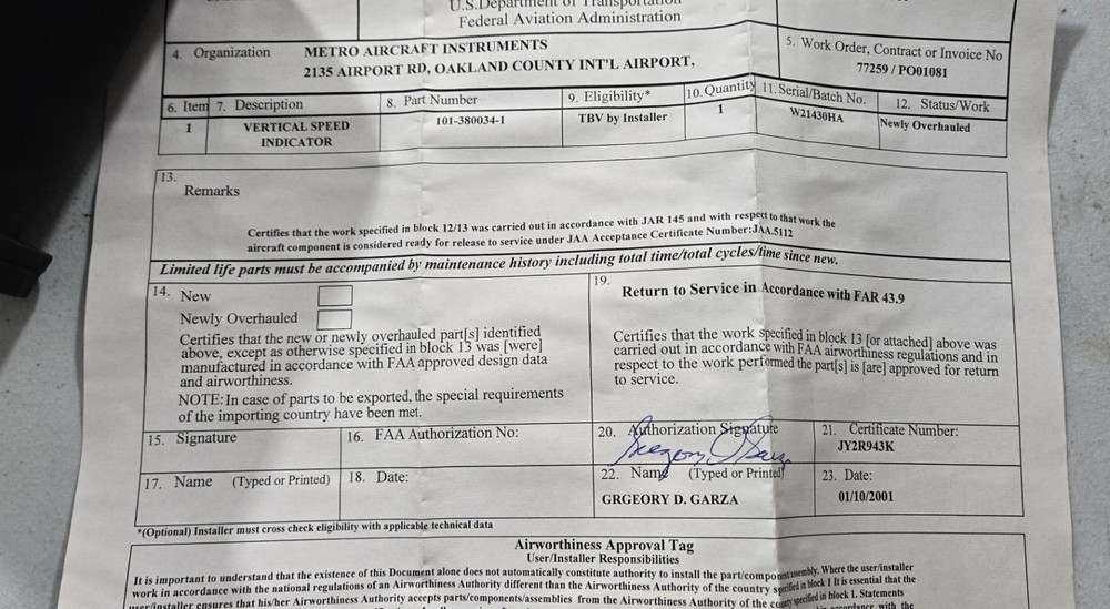 aircraft vertical speed indicator