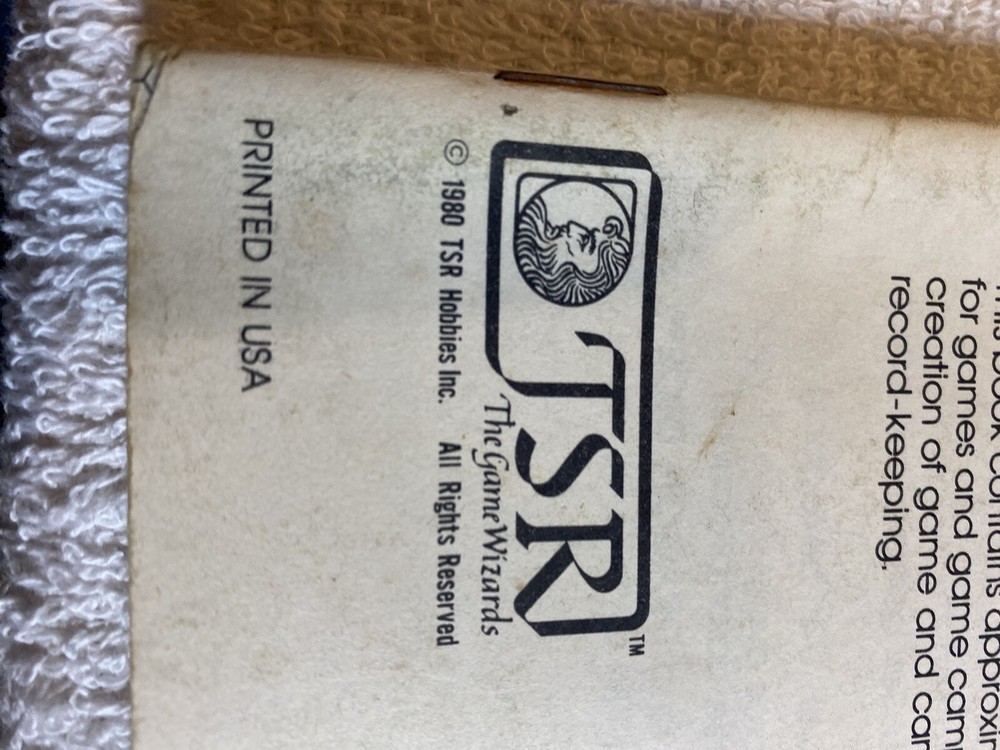 Advanced Dungeons And Dragons Hexagonal Mapping Booklet 1980 TSR