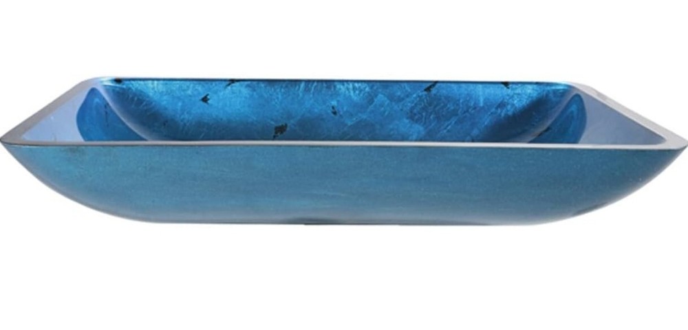 Kraus GVR-204-RE-CH Tempered glass/Solid brass Above counter Rectangular...