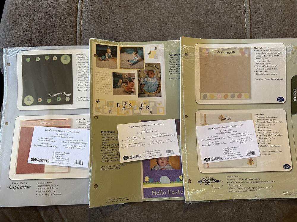 The Creative Memories Collection Page Patterns, 60 Pages. Easter and Summer.