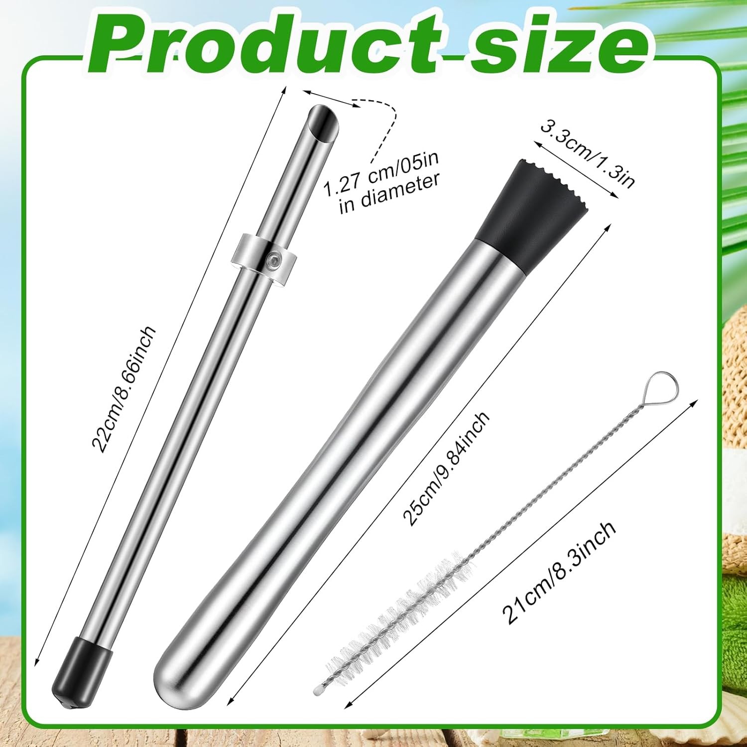 2 Pcs Straw Puncher and Muddler for Lemonade Plastic Lids Cups, Silver