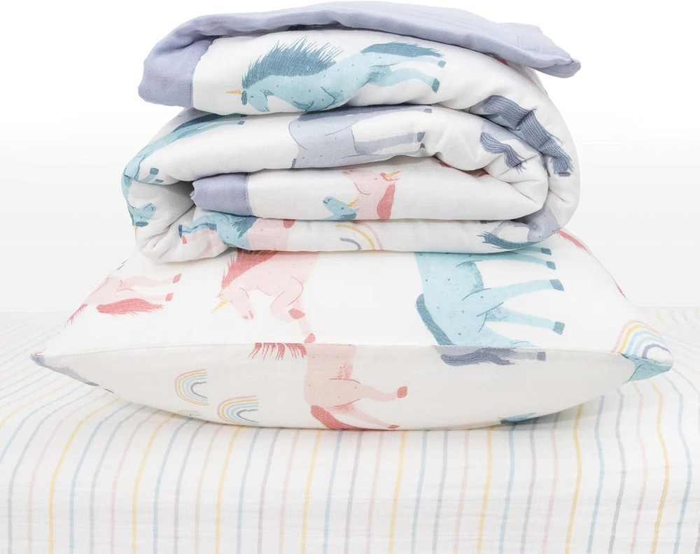 Toddler Bedding 3-Piece Set | Includes Comforter, Crib Sheet & Pillowcase | Soft