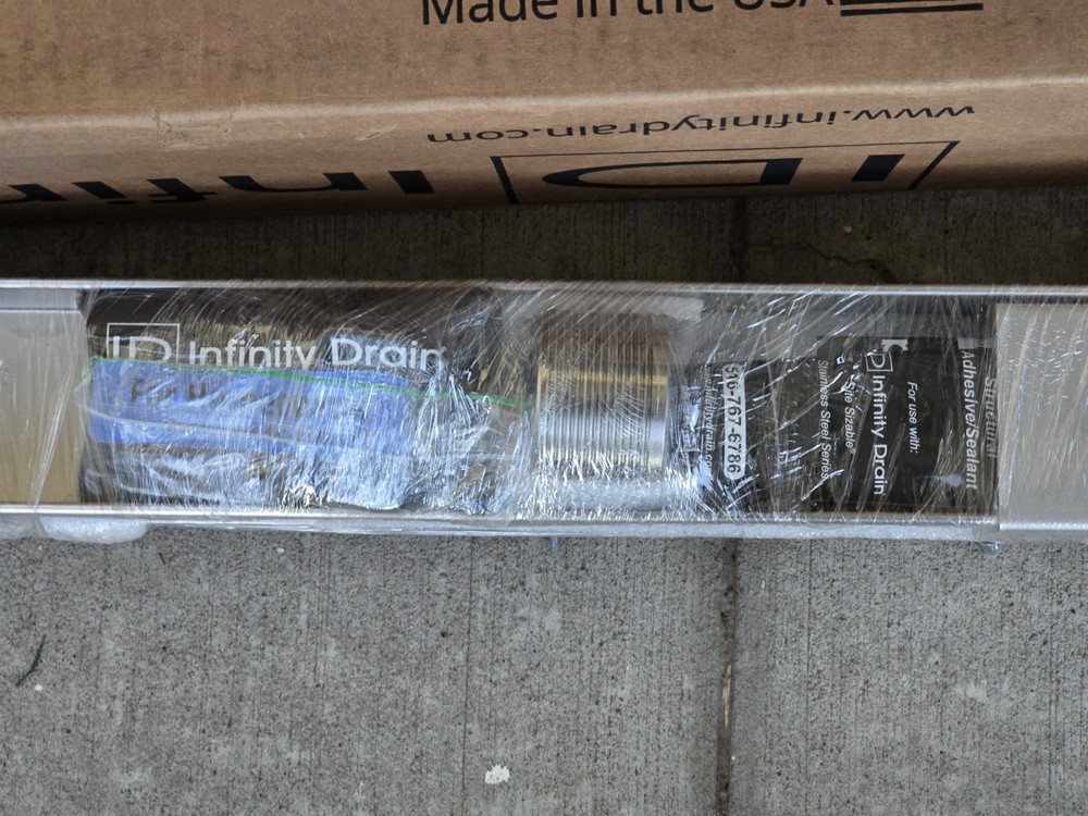 Infinity Drain 40" Linear Tile Insert Frame Kit- Satin Stainless STIF AS 6540 SS