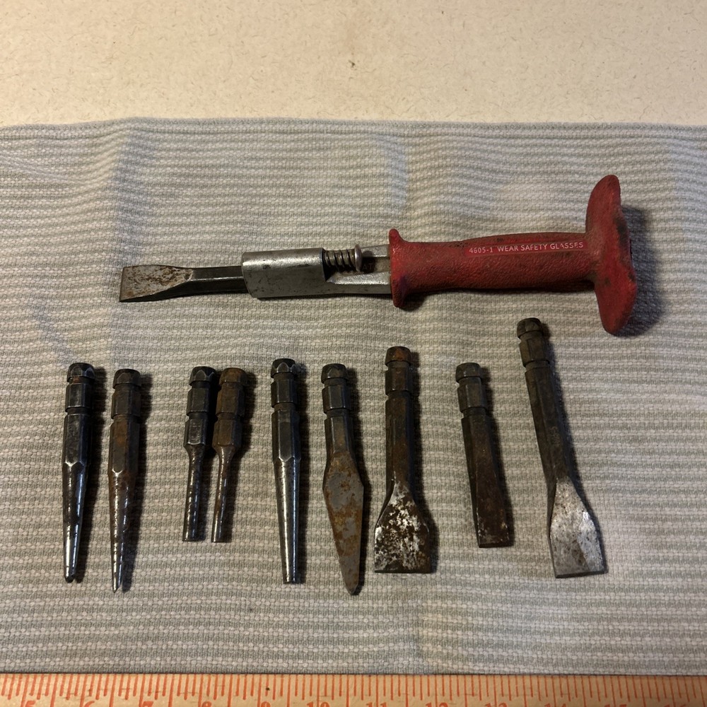 OTC 4605-01 11 Piece Interchangeable Quick Change Punch & Chisel Set