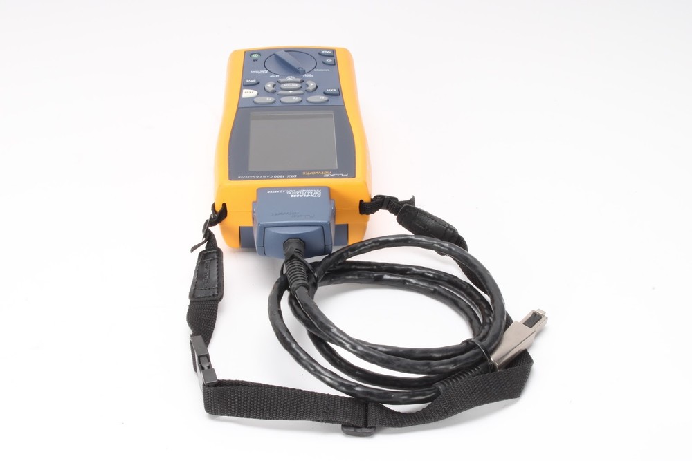 Fluke DTX-1800 Cable Analyzer With DTX-PLA002 Permanent Link Adapter and Strap