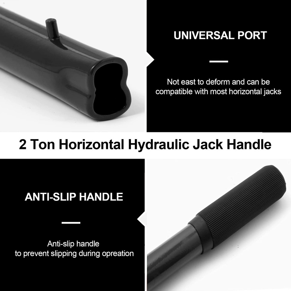 ANCKNE Horizontal Hydraulic Jack Handle 2 Ton Jack Handle Replacement with Ru...