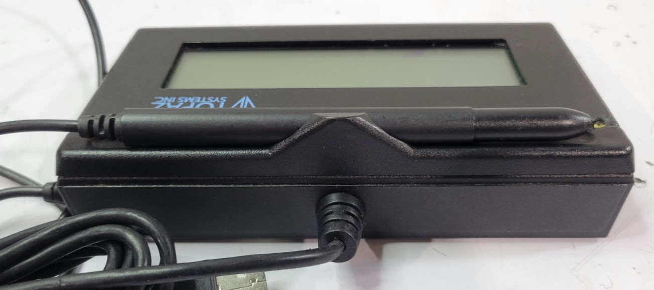 Topaz Systems T-LBK462-HSB-R 1x5 Signature Pad USB - TESTED *BLEMISH ON DISPLAY